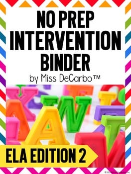 Bright Reading Intervention Binders