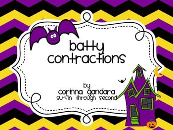 Book cover of "batty contractions" by Corrina Gandara.