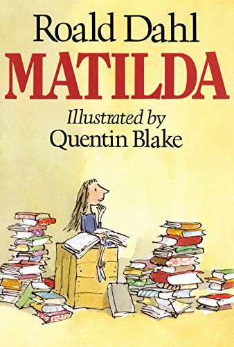 The book cover for 'Matilda' by Roald Dahl
