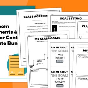 Behavior Contract and Classroom Agreements Bundle
