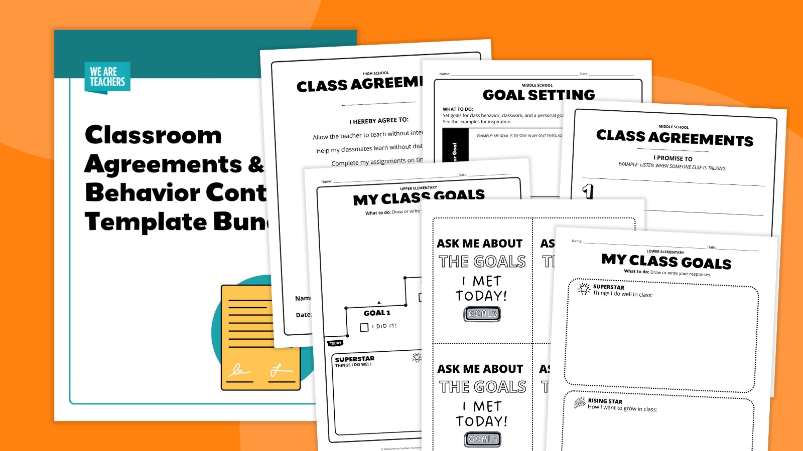 Behavior Contract and Classroom Agreements Bundle
