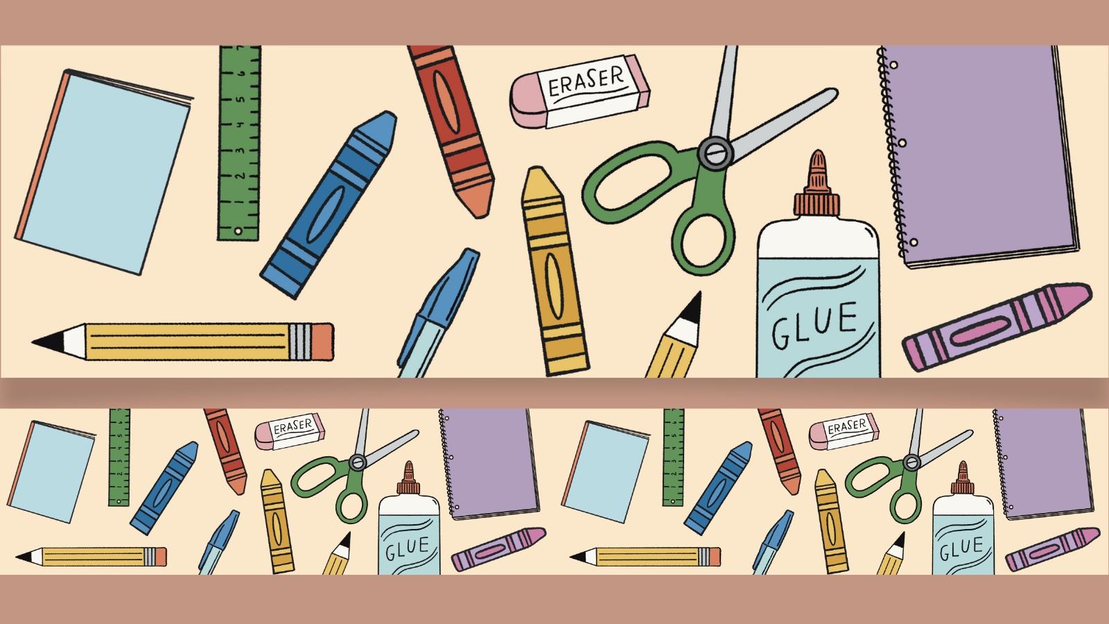 School supplies bulletin borders School supplies bulletin borders