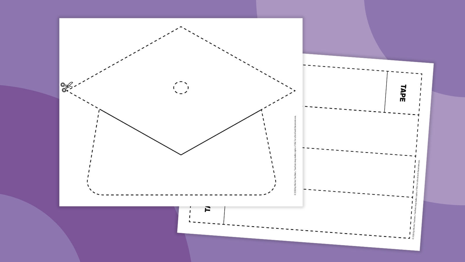 قالب قبعة التخرج (جاهز للطباعة ومجاني)