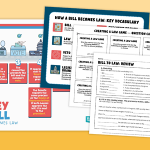 Images from the How a Bill Becomes a Law Worksheet & Activity Bundle