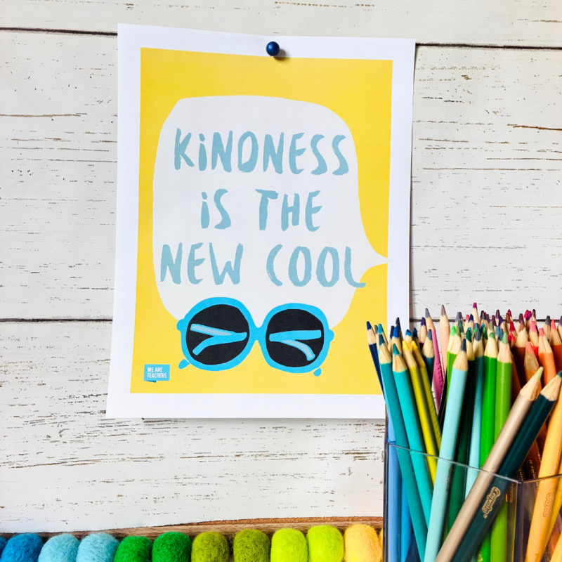 a kindness poster that can be displayed in schools to promote bullying prevention