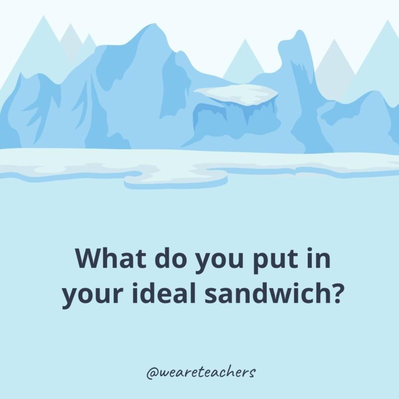 What do you put in your ideal sandwich?