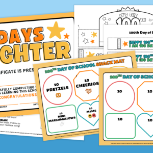 Images from the 100th Day of School Bundle.