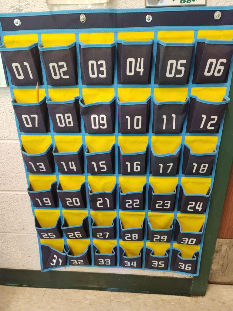 Cell phone storage, one of many things teachers need