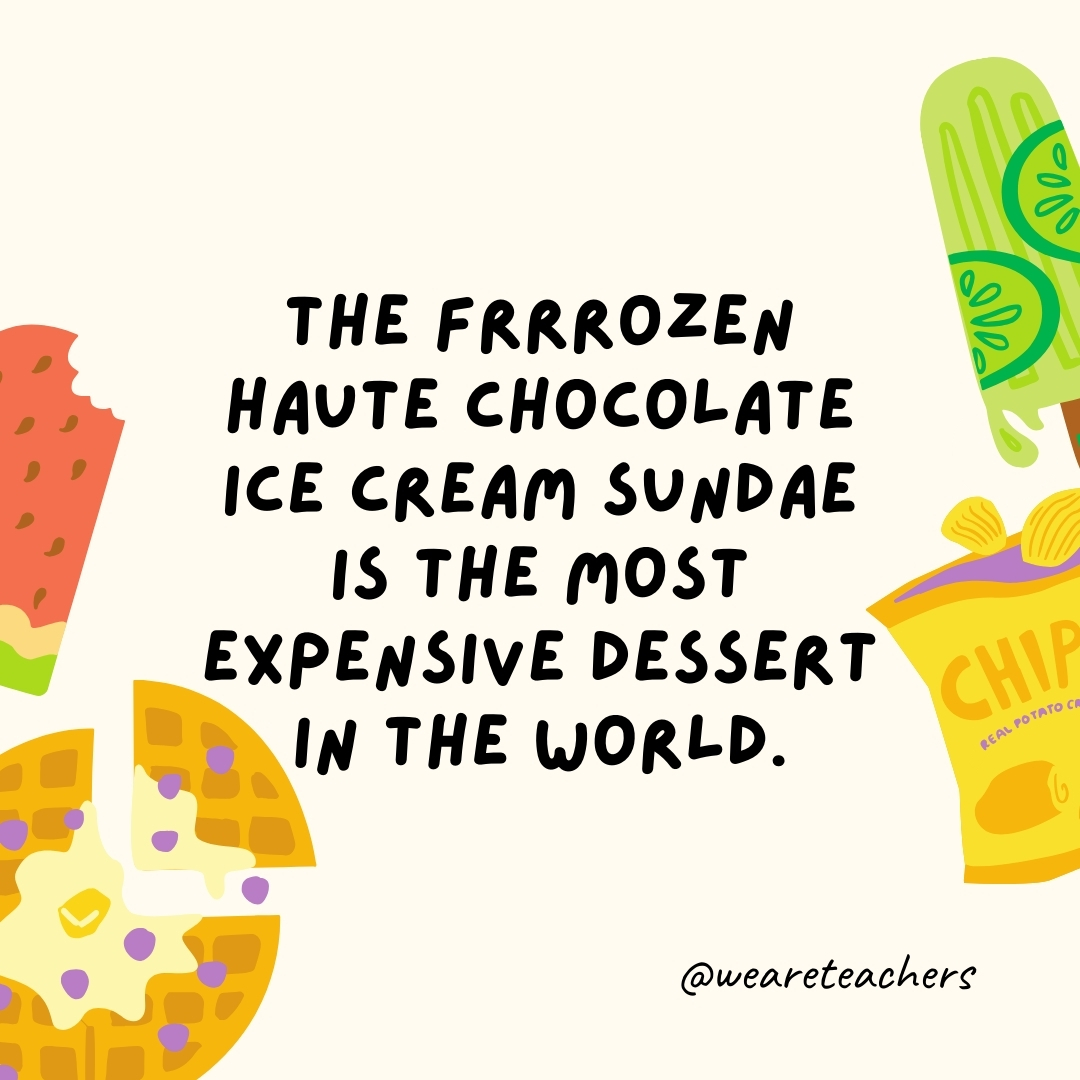 The Frrrozen Haute Chocolate ice cream sundae is the most expensive dessert in the world.