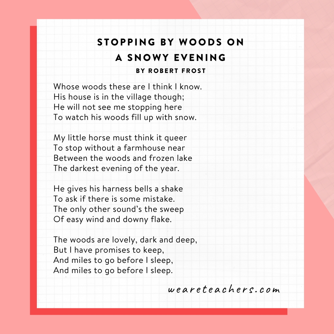 Stopping by Woods on a Snowy Evening by Robert Frost