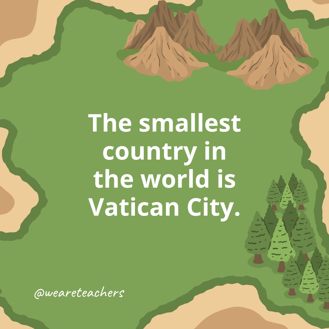 The smallest country in the world is Vatican City.