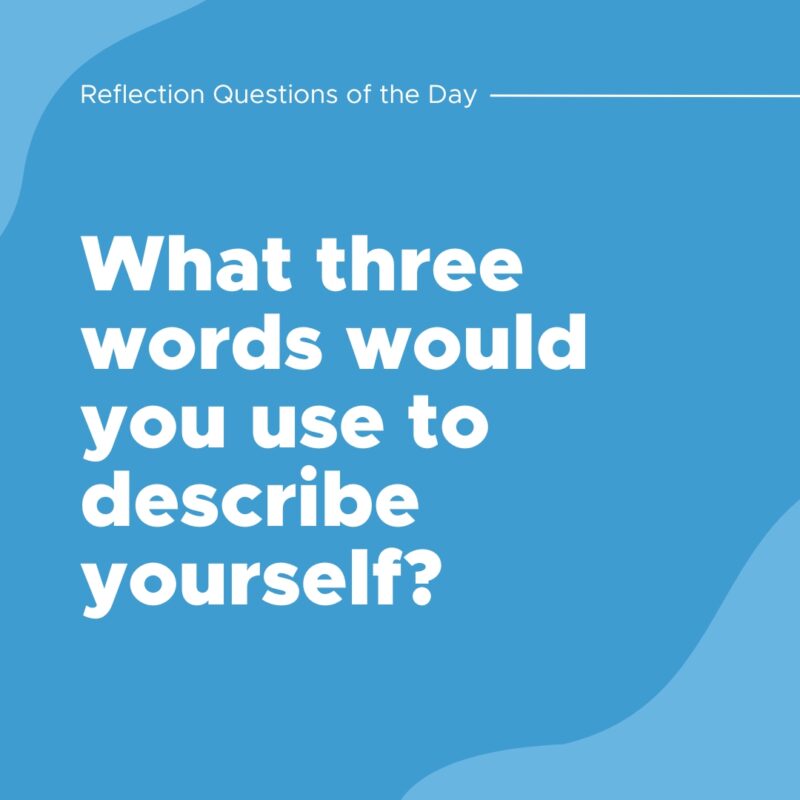 What three words would you use to describe yourself?