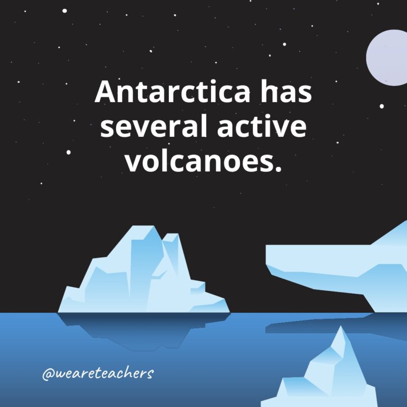 Antarctica has several active volcanoes.