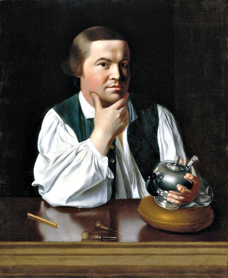 Painted portrait of a man.