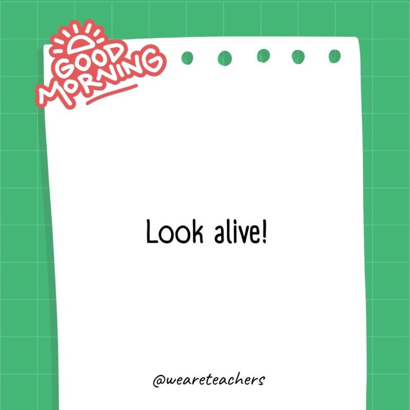 Look alive!