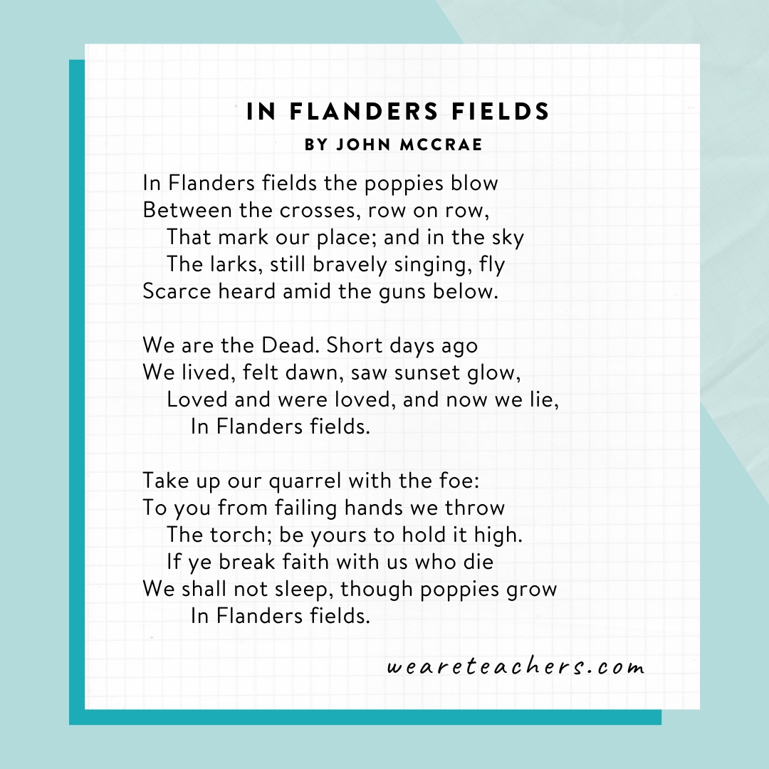 In Flanders Fields by John McCrae