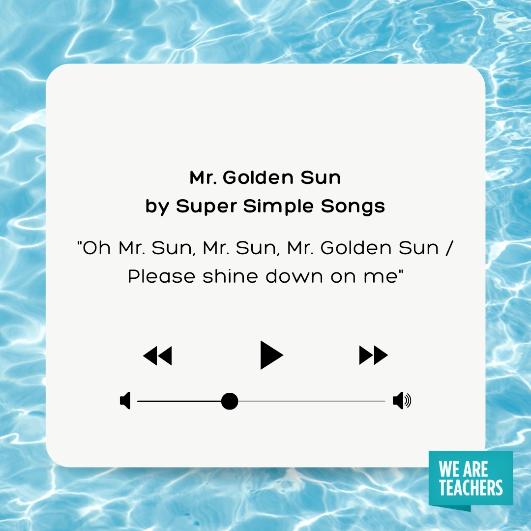 Oh Mr. Sun, Mr. Sun, Mr. Golden Sun
Please shine down on me