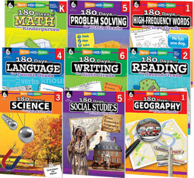 180 Days of Practice books - Back-to-School Shopping Spree