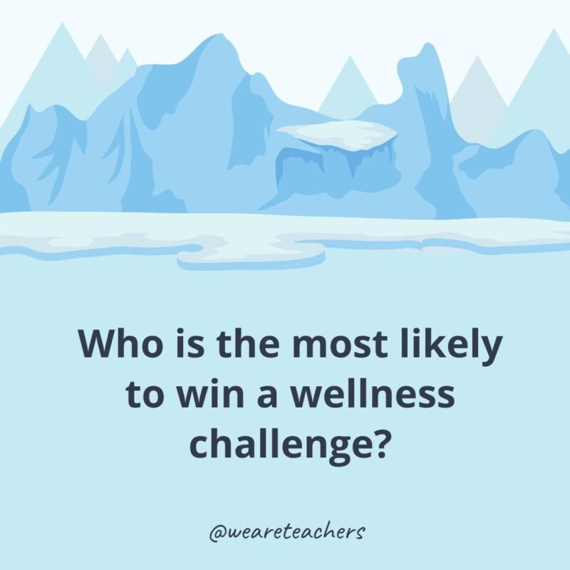 Who is the most likely to win a wellness challenge?