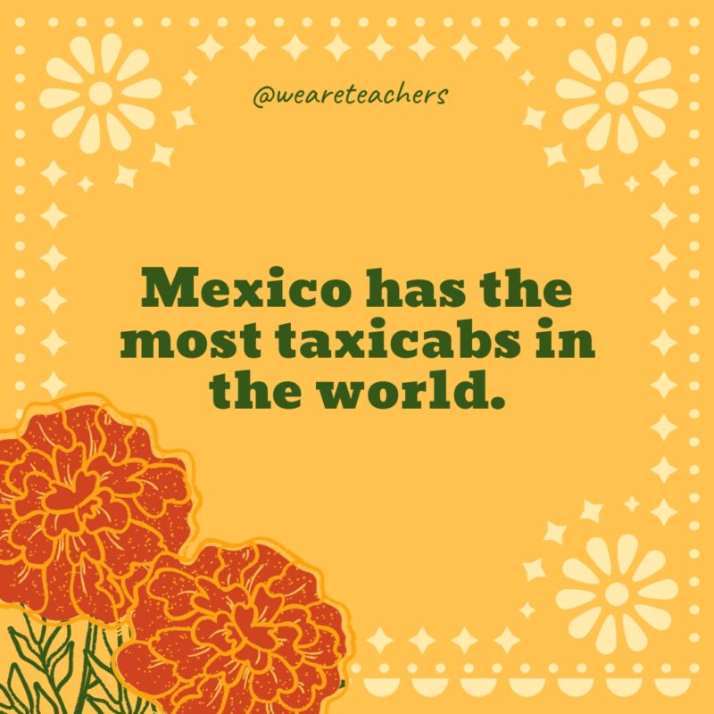  Mexico has the most taxicabs in the world.