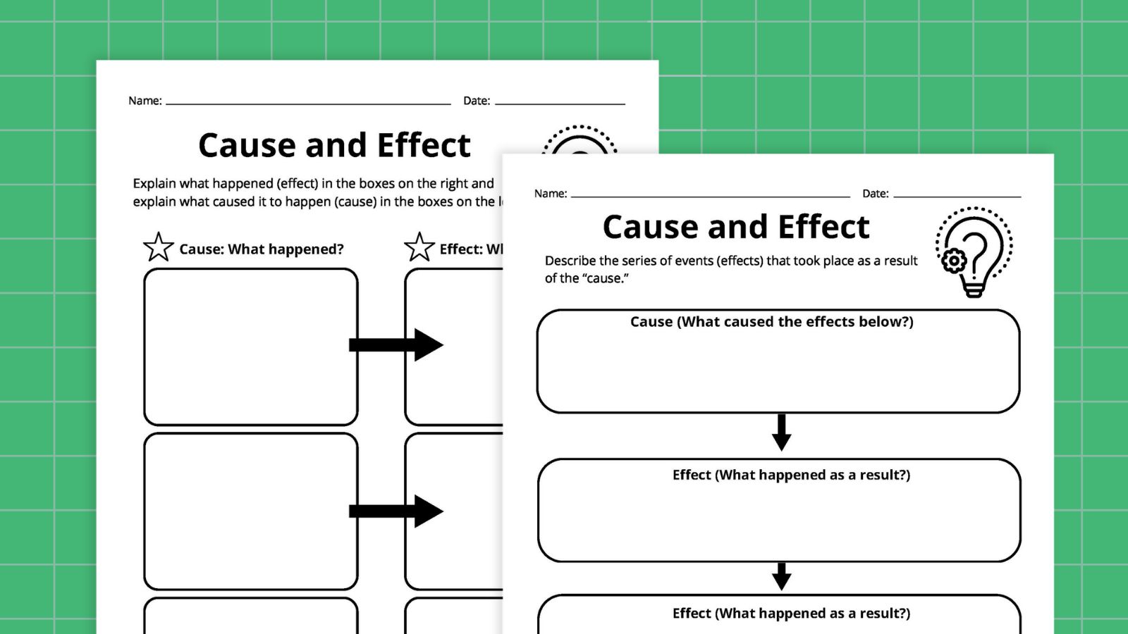 Basic Cause-and-Effect Graphic Organizer