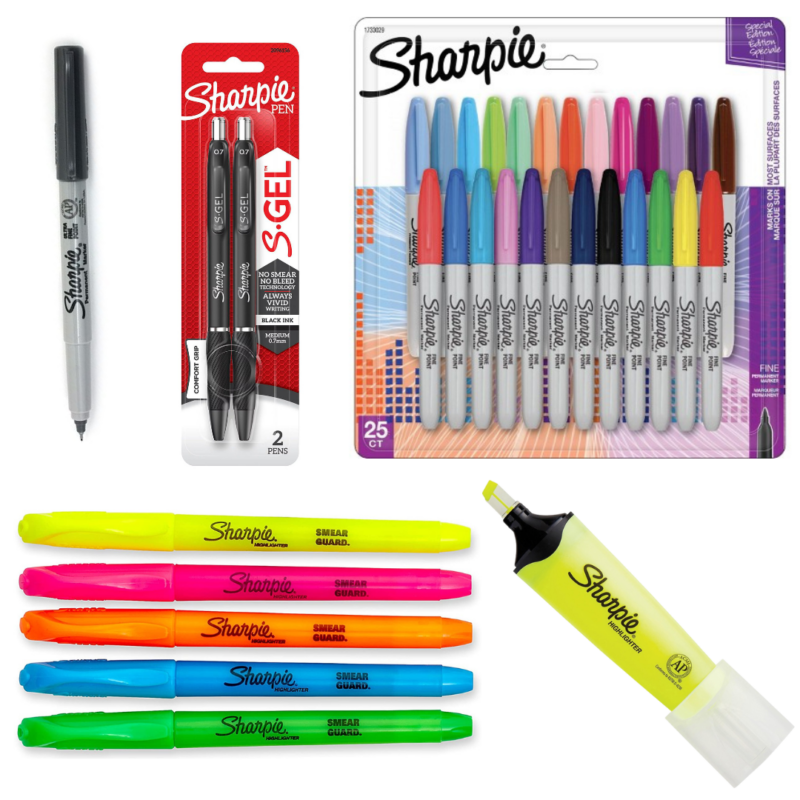 Sharpie brand school supplies