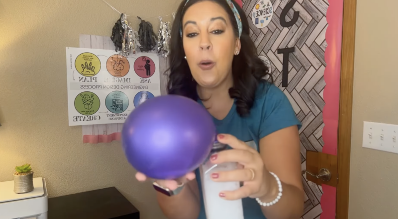 easy science experiment for kids: balloon blowup