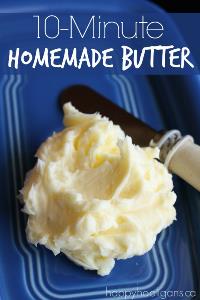 10 Minute Homemade Butter-