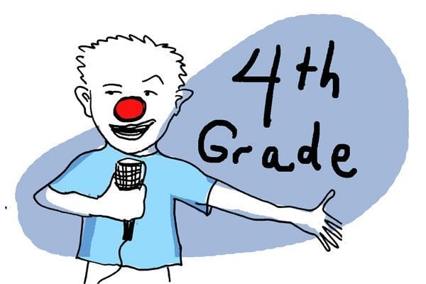 Fourth-graders are class clowns