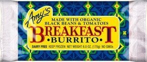 Amy's breakfast burrito