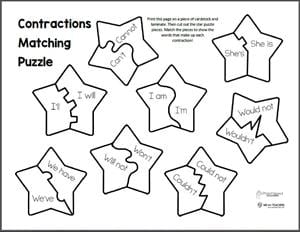 Contractions Matching Puzzle preview