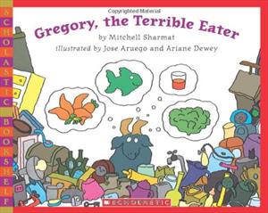 Book cover for Gregory the Terrible Eater example of nutrition books for kids