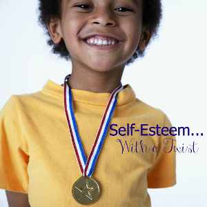 child smiling with medal