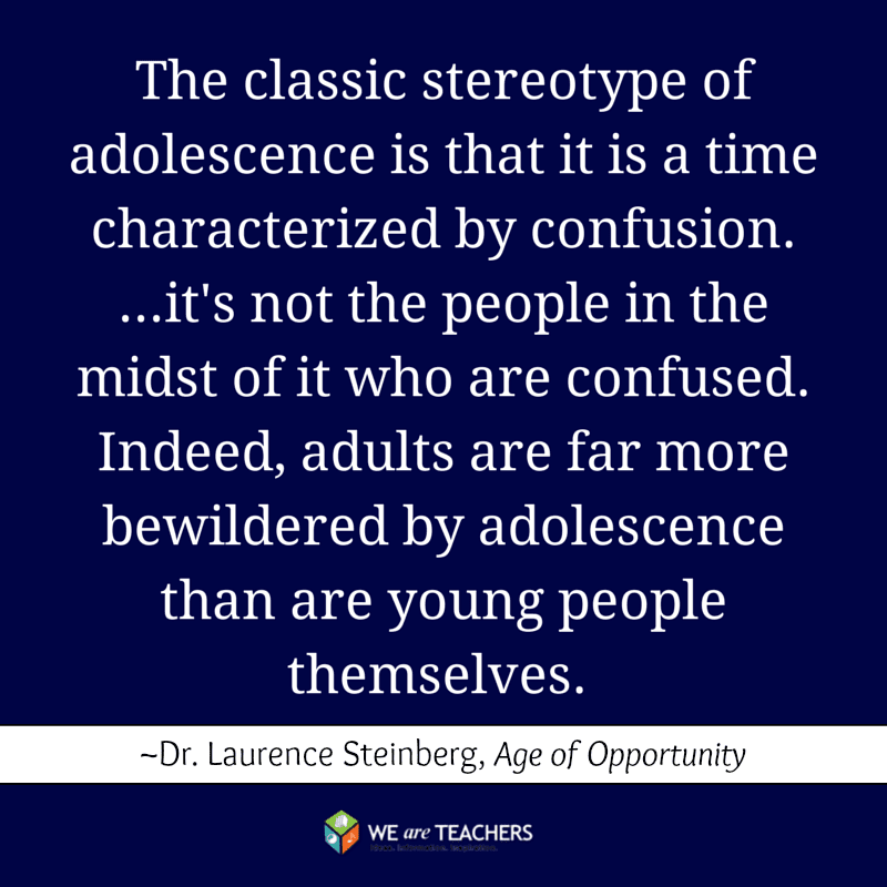 The classic stereotype of adolescence is changing