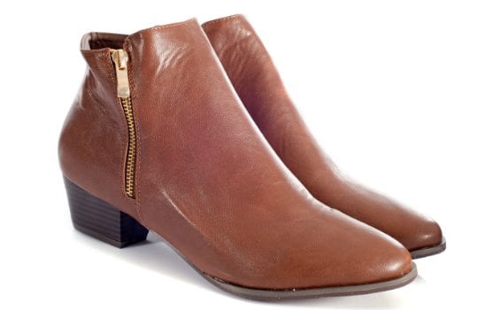 Ankle boots with stacked heel