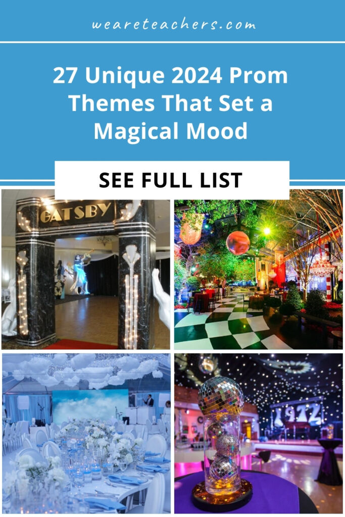 Check out our list of 27 unique prom themes to spice up that old gymnasium, and make it into a venue your students will never forget.