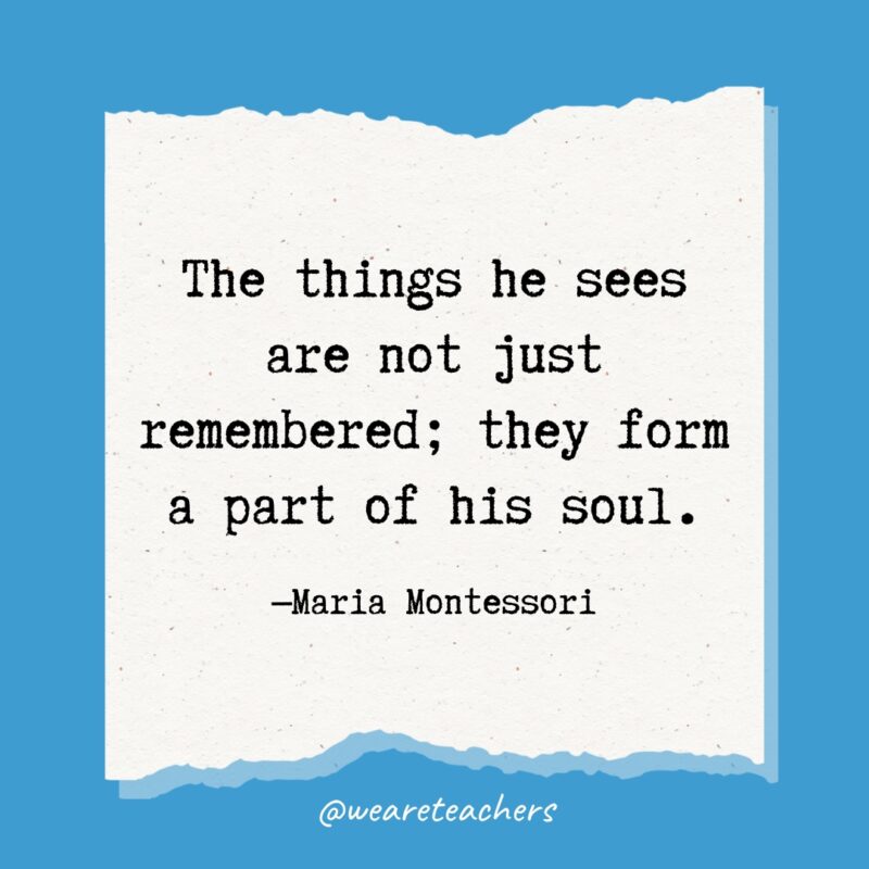 The things he sees are not just remembered; they form a part of his soul.