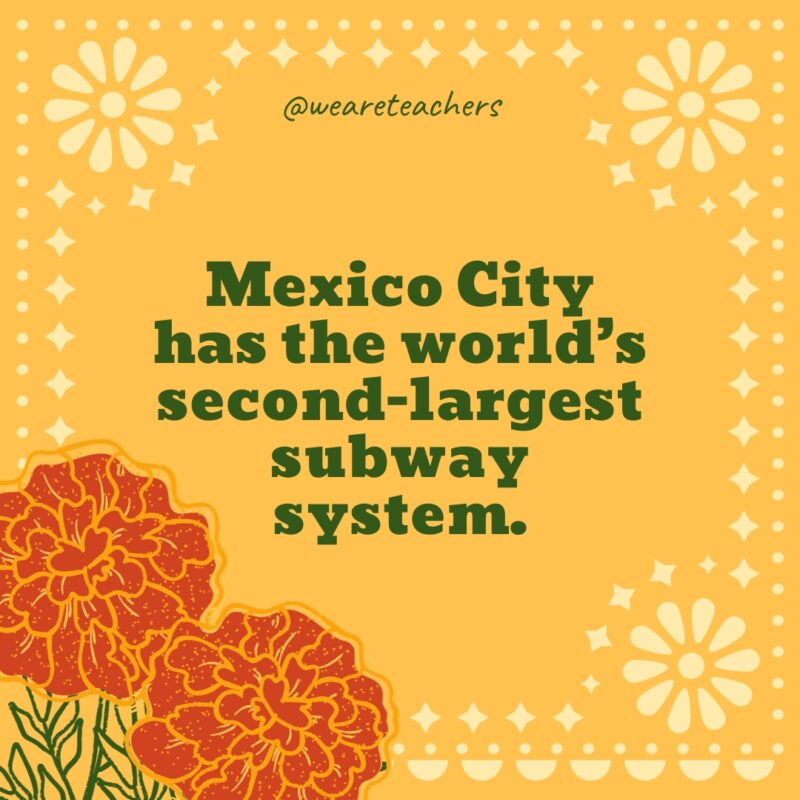 Mexico City has the world’s second-largest subway system.