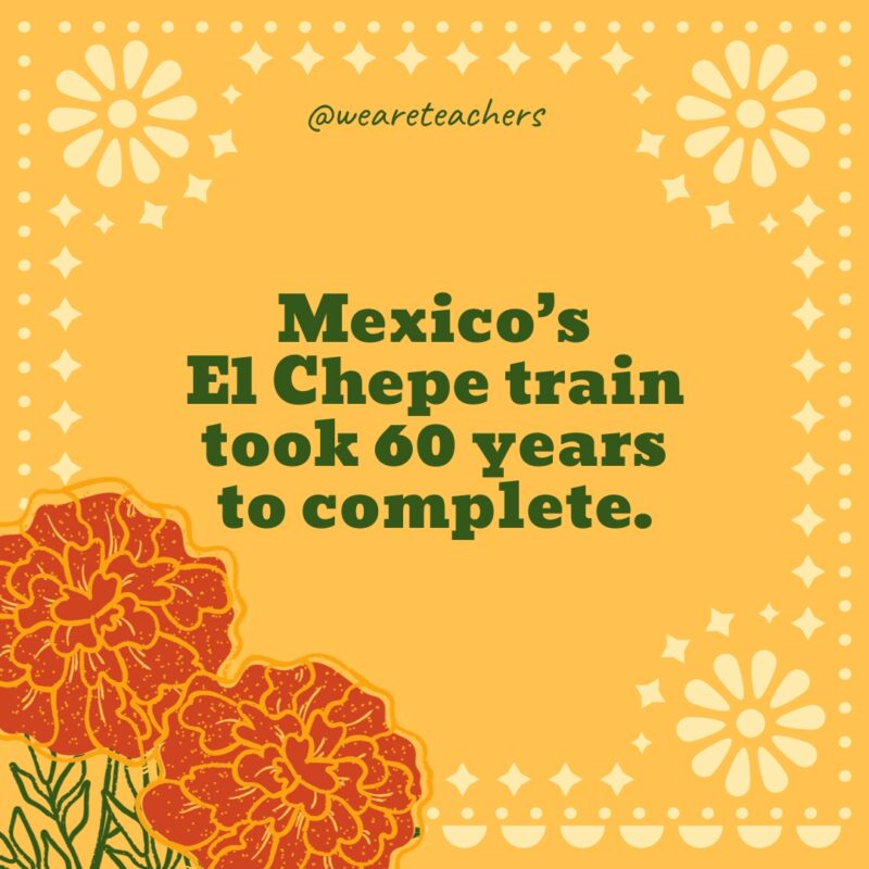 Mexico’s El Chepe train took 60 years to complete.