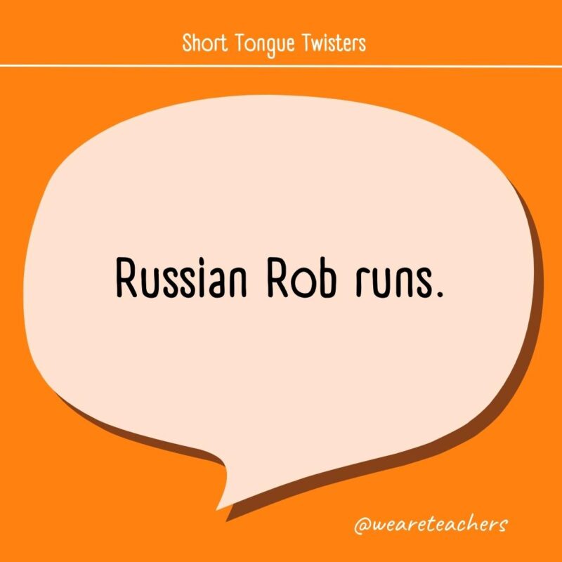 Russian Rob runs.