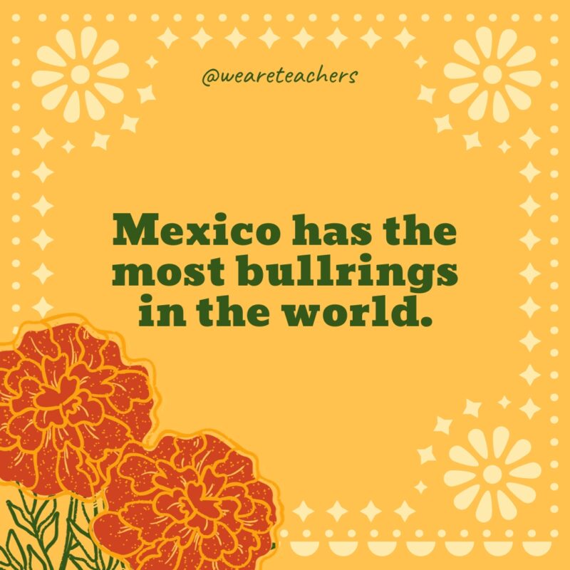 Mexico has the most bullrings in the world.