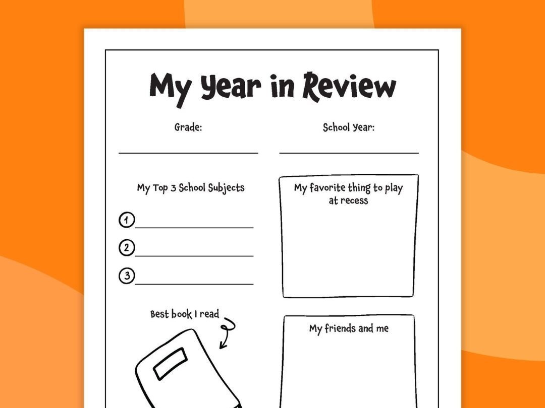 year in review worksheet