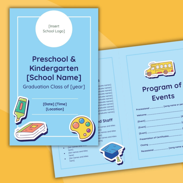 Free Editable Graduation Program Templates for All Grades