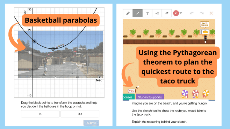 Paired image of two Desmos tricks