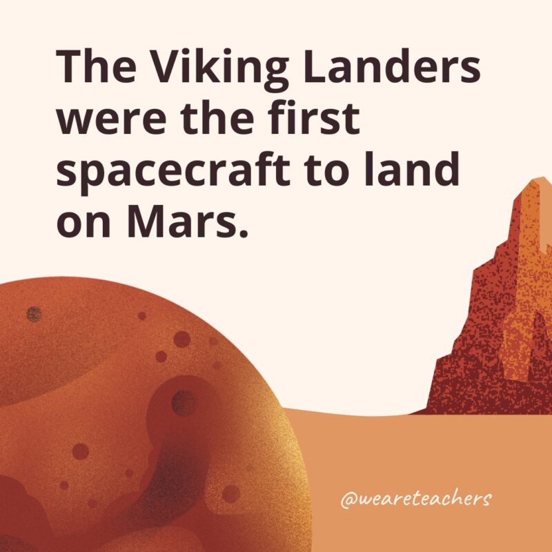 The Viking Landers were the first spacecraft to land on Mars- facts about Mars