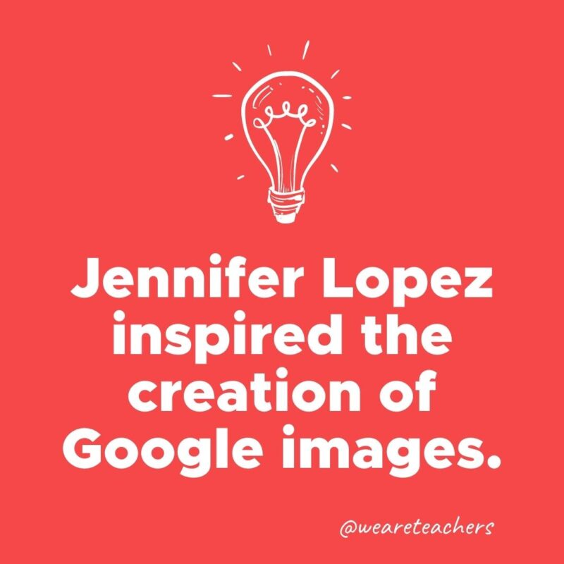 Jennifer Lopez inspired the creation of Google images.