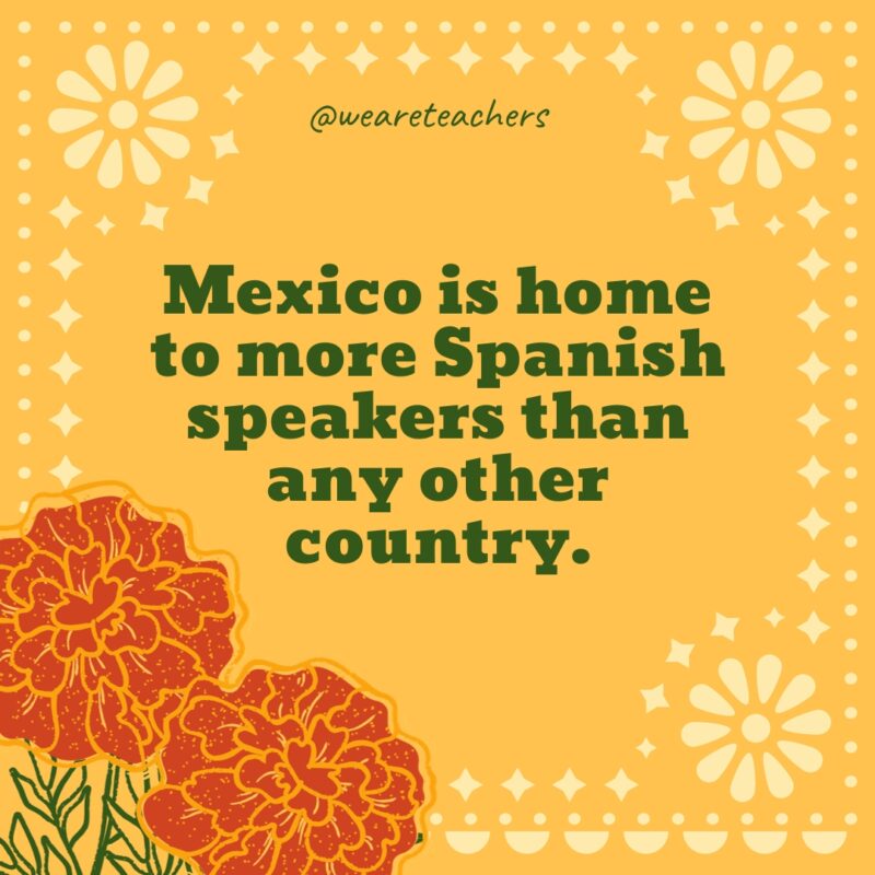 Mexico is home to more Spanish speakers than any other country.