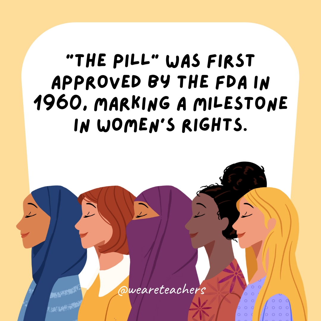 “The pill” was first approved by the FDA in 1960, marking a milestone in women's rights.