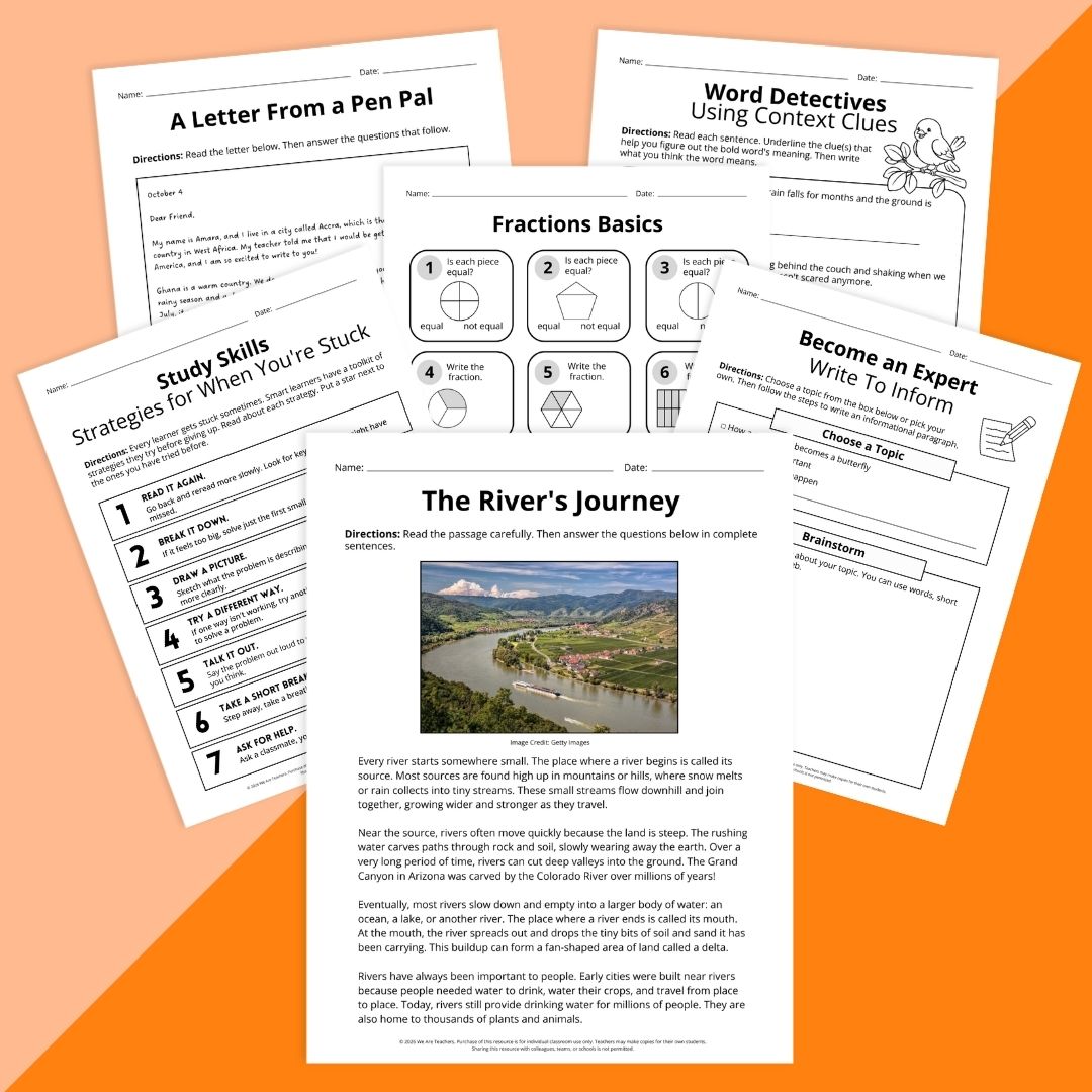 Moving Up Worksheet and Activity Bundle: 3rd Grade - Image 5