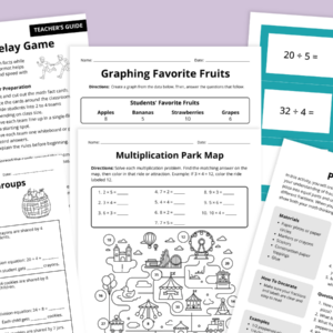 3rd Grade End-of-Year Math Review Worksheet & Activity Bundle